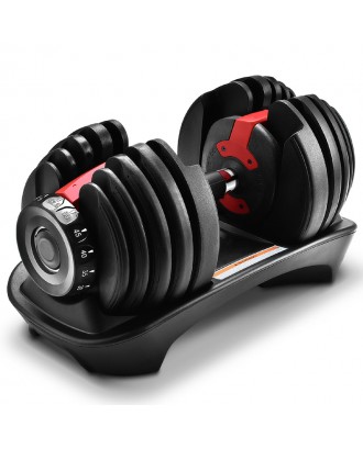 Red Black Adjustable Dumbbell Set 52.5Lb 24Kg For Buy Weights Gym Equipment Fitness Dumbbells Set