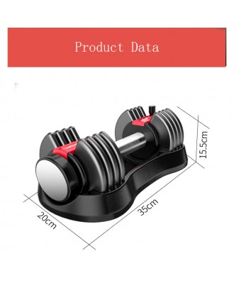 Wholesale Adjustable Dumbbell Fitness Neoprene Hex Rubber Coated Dumbbell Set For Strength Training Equipment