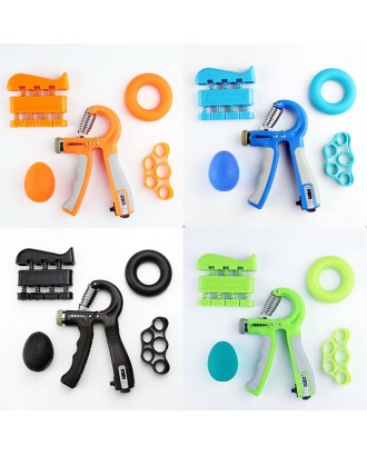 Adjustable Hand Grip Strengthener Set Counting Grip with Five Fingers Rehabilitation Training Silicone hand Ball strengthener