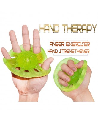 Hand Grip Strengthener Finger Exercise Ring Tension Arthritis Wrist Training Fitness for Guitar Players Hand Therapy