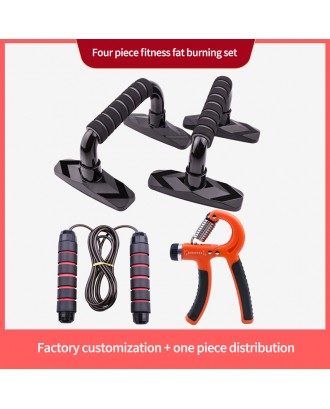 Popular fitness equipment push up bracket bra PVC skipping ropeskip grip strength device hand mag  grip rocks push up bra set