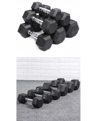 Dumbbells dumbbell manufacturers buy cheap rubber hexagonal fitness equipment fitness dumbbell set