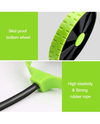 Multifunctional Double wheel Ab Wheel Silent Pull Rope Fitness Wheel Abdominal Waist Slimming Equipment Abdominal Exerciser 910g